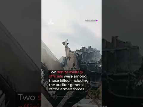 Plane carrying DR Congo military delegation crashes | AJ #shorts