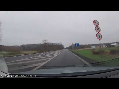 Przejazd drogą DK2 między węzłami budowanej autostrady A2 w okolicach Siedlec - grudzień 2022