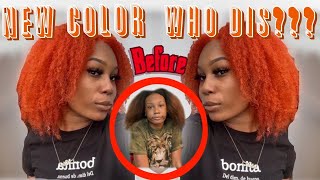 HOW TO: BLEACH AND DYE MY HAIR TO ORANGE 🍊