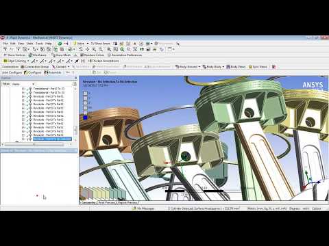 Ansys Tutorial - Rigid Body Dynamics W16 Type Engine (Motion Study)
