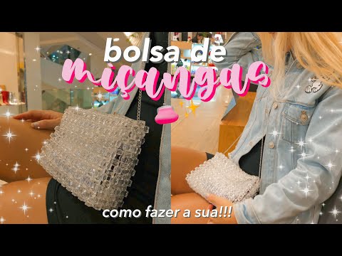 I made a beaded bag!! DIY Step by Step Tutorial (beaded bag)👛😆