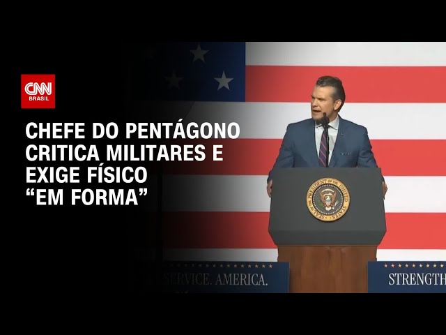 Chefe do Pentágono critica militares: “É inaceitável ver generais gordos” | BASTIDORES CNN
