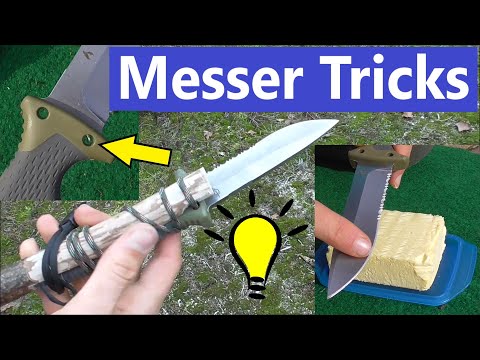 Die Messer Tricks | 8 Funktionen Outdoor / Survival-Messer von Gerber | Bushcraft Speer selber bauen