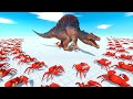 Dinosaurs VS Red Crabs - Who Can Hunt More Crabs?