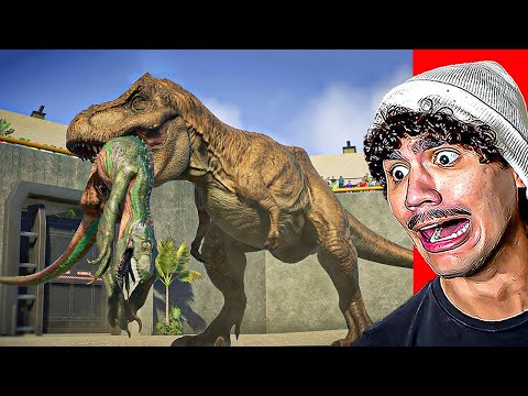 TIRANOSSAURO REX vs TODOS OS GRANDES HERBÍVOROS & CARNÍVOROS - Jurassic World Evolution 2