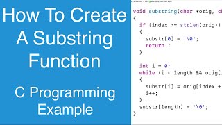 Download lagu How To Create A Substring Function | C Programming Example mp3