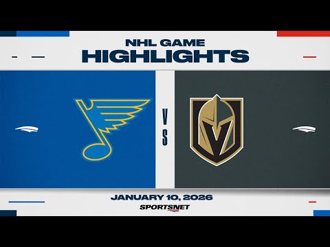 NHL Highlights | Blues vs. Golden Knights - January 10, 2026
