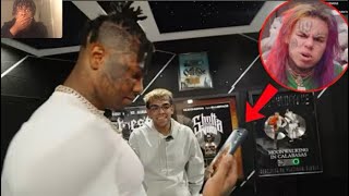 6ix9ine calls out blueface to a boxing match on FaceTime on live stream 