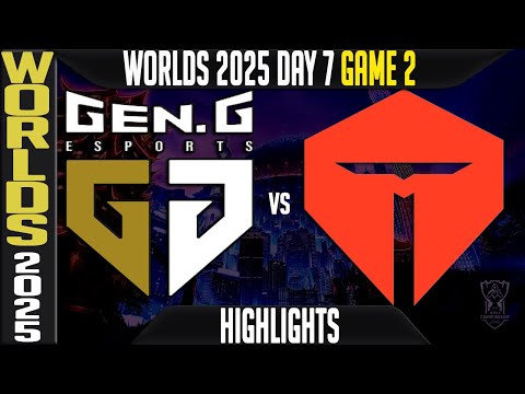 GEN vs TES Highlights Game 2 | Worlds 2025 Day 7 Swiss Stage | GenG vs TOP Esports G2
