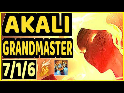 BDD (AKALI) - 7/1/6 KDA GAMEPLAY - KR Ranked GRANDMASTER