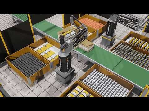 Pick from pallet simulation with HKM using Visual Components