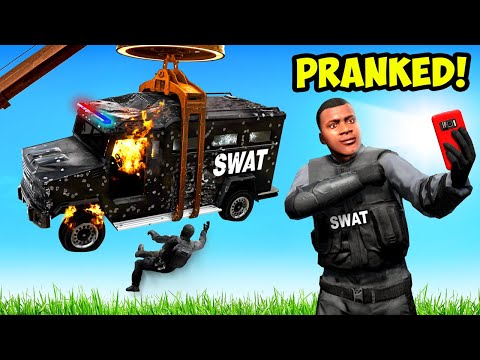 7 Ways to PRANK the SWAT TEAM in GTA 5!