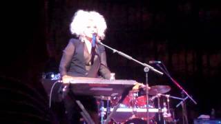 Cyndi Lauper jokes with Charlie Musselwhite (Town Hall)