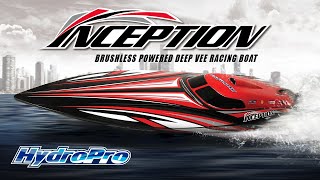 HydroPro Inception ブラシレスRTRディープVレーシングボート950mm（レッド/ブラック）