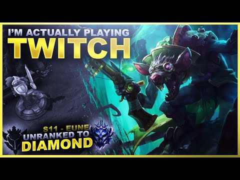 HUZZY IS ACTUALLY PLAYING TWITCH? - Unranked to Diamond: EUNE Edition | League of Legends