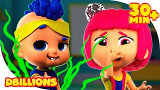 1 Potty, 2 Bibs, 3 Nappies & 4 Dummies with Baby DB | Mega Compilation | D Billions Kids Songs