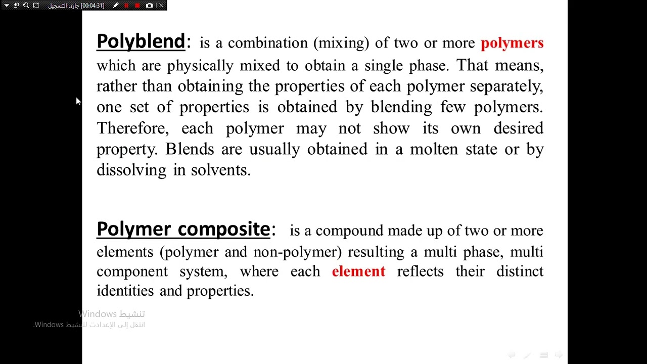 comparison polyblend & polymer composite