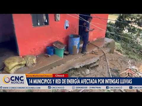14 municipios y redes de energía afectadas por intensas lluvias en Chocó