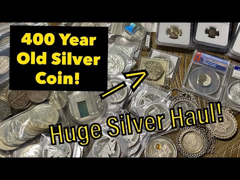 400 Year Old Silver Coin! Huge Collection Haul!