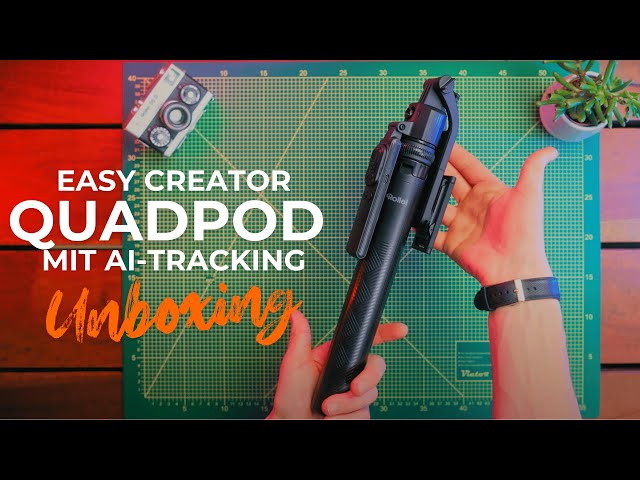 Video Teaser für Easy Creator Quadpod mit AI-Tracking | Unboxing 📦