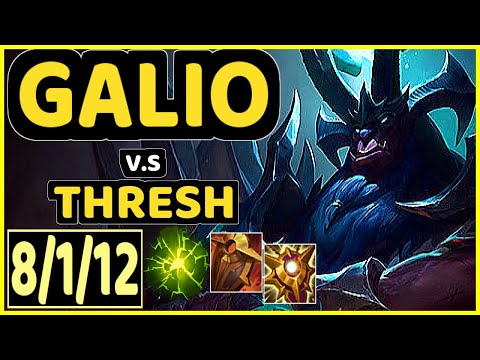 GALIO vs THRESH - 8/1/12 KDA BOTTOM SUPPORT CHALLENGER GAMEPLAY - NA
