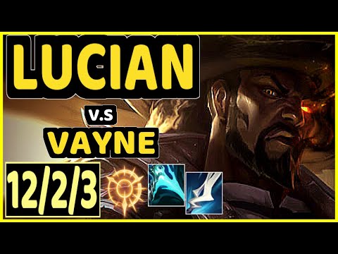 WAYNE (LUCIAN) vs VAYNE - QUADRAKILL 12/2/3 KDA BOTTOM ADC CHALLENGER GAMEPLAY - KR