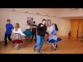 Square dance lessons: basic figures [ Promenade, Allemande left, Single file promenade]