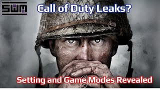Call of Duty WWII Leaks? Setting and Game Modes Revealed!