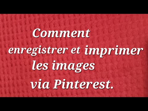 Comment j imprime les images via pinterest.