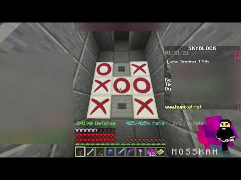 Mosskah - Guide, Tic-Tac-Toe puzzle room pattern 2 - Hypixel's skyblock dungeons, Minecraft