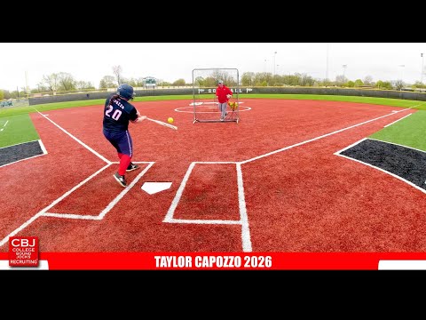 Taylor Capozzo 2026 Pitcher/Power Hitter Softball Skills Video