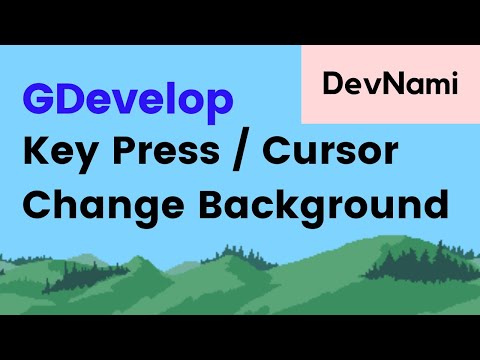 GDevelop How to Key Press to Change Background