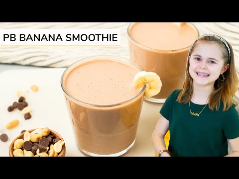 PEANUT BUTTER BANANA SMOOTHIE | just 4-ingredients