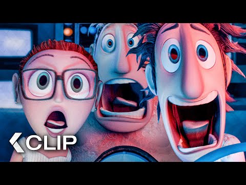 Flint FIGHTS a Giant Food Storm - CLOUDY WITH A CHANCE OF MEATBALLS Clip