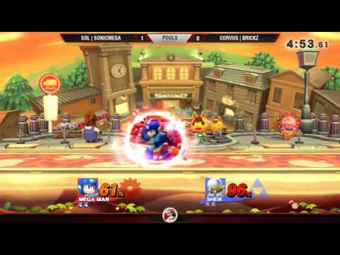 Smash 4 Paragon LA - Pools - SOL l SonicMega (MM) vs CORVUS l Brickz (Falco/Sheik)