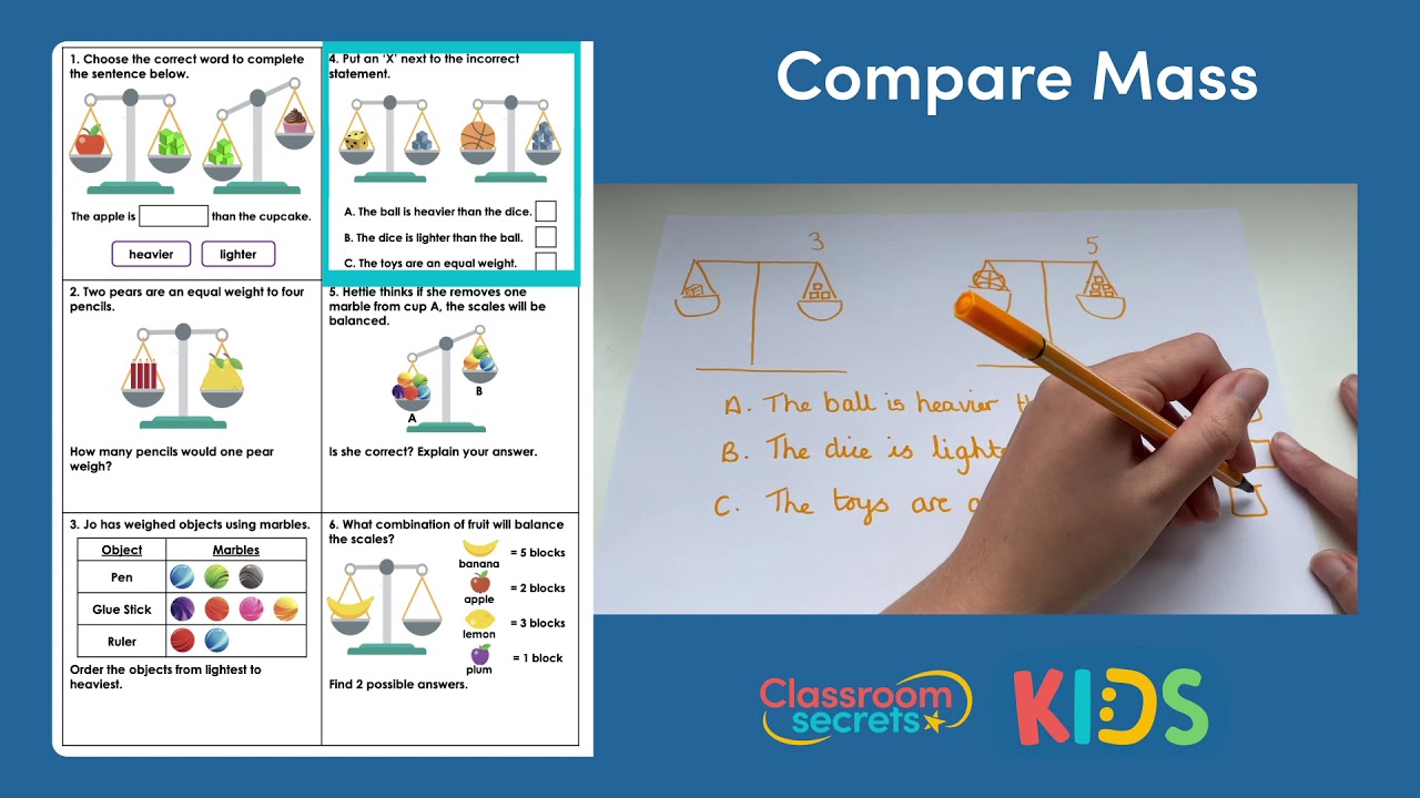 Year 1 Compare Mass Answer Video