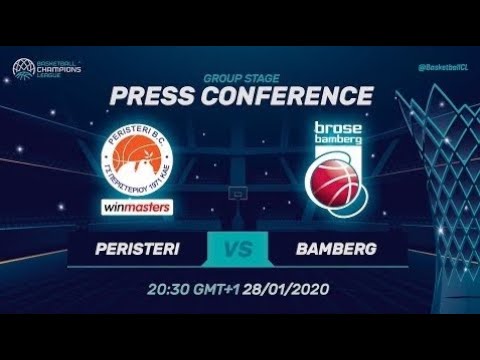 Peristeri winmasters v Brose Bamberg - Press Conference - Basketball Champions League 2019-20