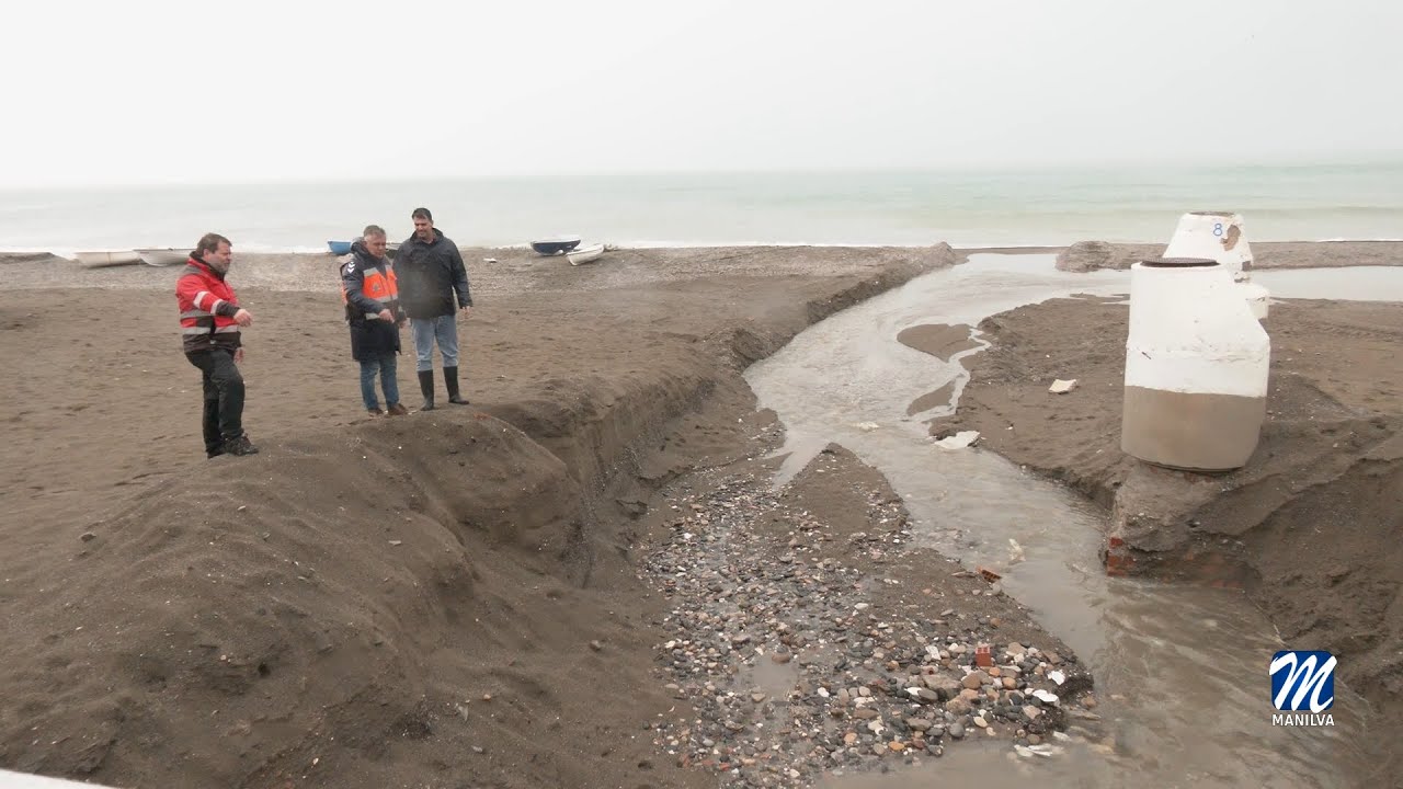 Temporal de lluvia y viento en Manilva