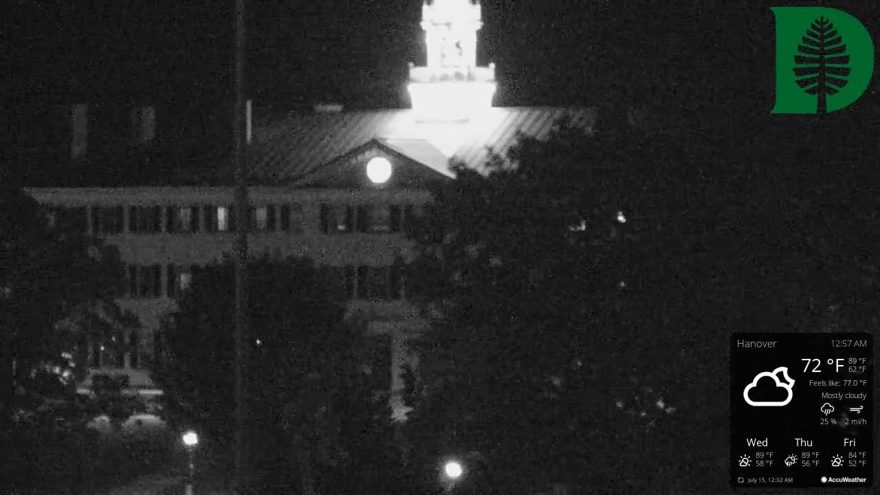 Live webcam view of Robinson Hall & the Dartmouth Green