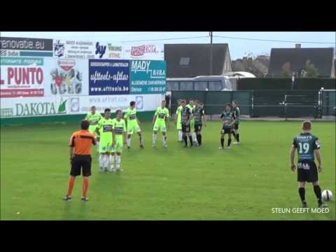 KFC Sparta Petegem - SC Eendracht Aalst 08 11 2015: gele kaarten en doelpunten