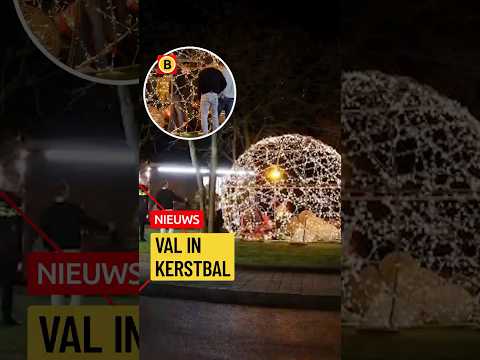 Persoon valt door grote, verlichte kerstbal | #112nieuws