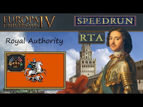 EU4 Achievement Speedrun (RTA NS5) - Royal Authority, in 1 minute, 49 seconds, as Muscovy
