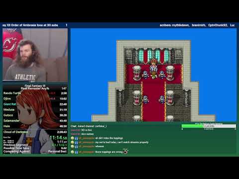Final Fantasy III Any% Speedrun (PC Pixel Remaster) 2:38:19