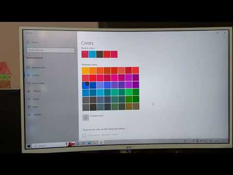window color change, how to change window color in window 10 PC