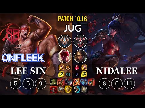 SB OnFleek Lee Sin vs Nidalee Jungle - KR Patch 10.16