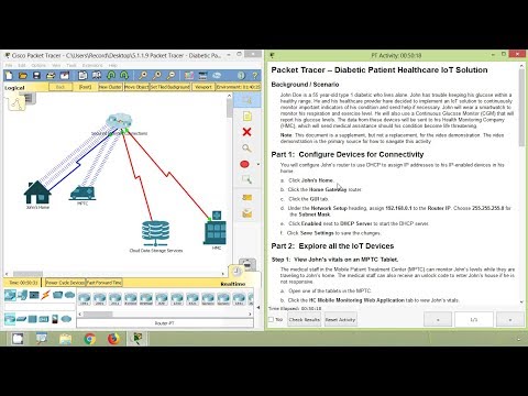 5.1.1.9 Packet Tracer - Diabetic Patient Healthcare IoT Solution