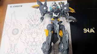 昼すぎからの、プラモごっつ。アーマーをつくる。SNAA 円卓の騎士団 1/144 SC-012 ランページライオン ベディヴィエール。中華プラモデル。みっくすろーるファミリー。