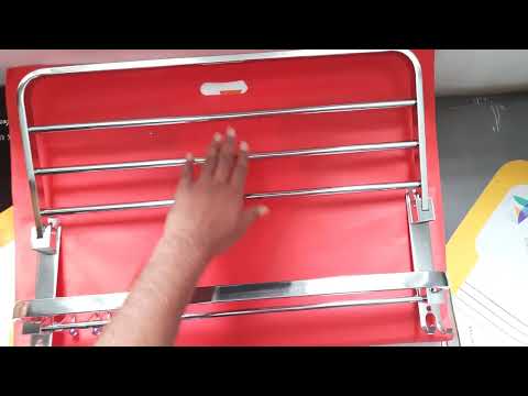 Chrome Ss 202 Double Decker Folding Rack, Size: 24 inch