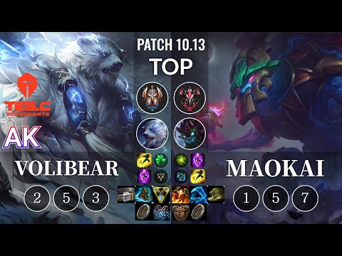 TES AK Volibear vs Maokai Top - KR Patch 10.13