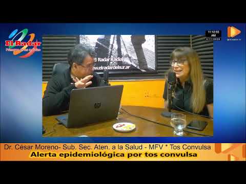 ERDS- F. Varela, Dr. César Moreno, subsecretario de salud Alerta epidemiológica por tos convulsa